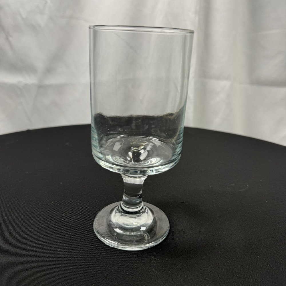 Vintage Libbey Clear Glass Water Wine Goblet 5" Tall